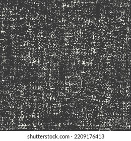 Black Canvas With A Damaged Texture. Distressed Fabric. Grunge Backcloth. Abstract Vector.