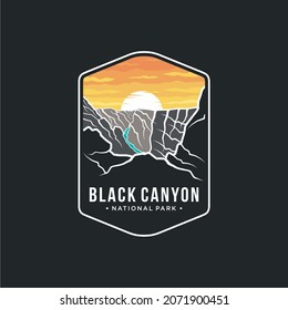 Black Canyon National Park Emblem patch logo illustration