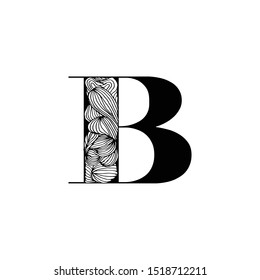 Black Capital Letter B Line Art: เวกเตอร์สต็อก (ปลอดค่าลิขสิทธิ์ ...