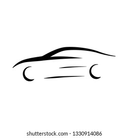 black car, abstract logo