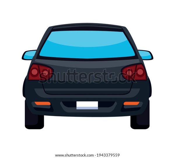 black car back isolated
icon