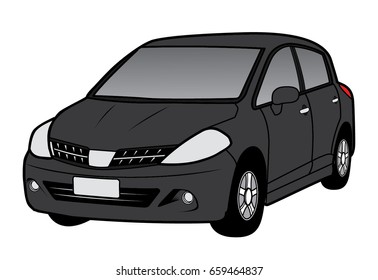 black car cartoon