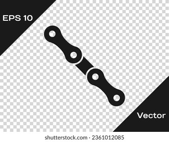 Black Car chain icon isolated on transparent background.  Vector