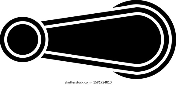Black Car door handle icon isolated on white background.  Vector Illustration