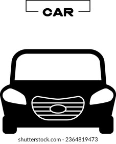black car icon city road auto symbol
