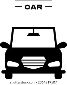 black car icon city road auto symbol