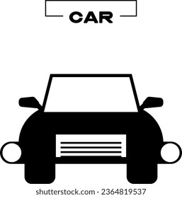 black car icon city road auto symbol