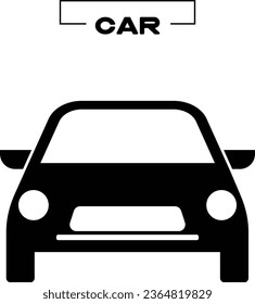black car icon city road auto symbol