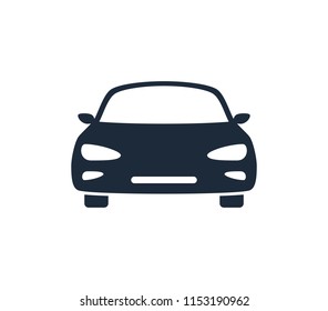 Black Car Icon. Isolated Vector Illustration