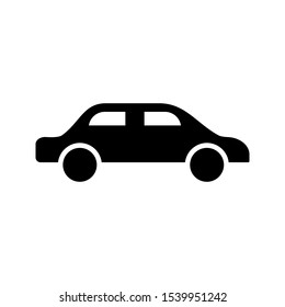 Black car icon on white background