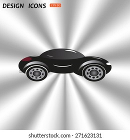 black car. icon. vector design