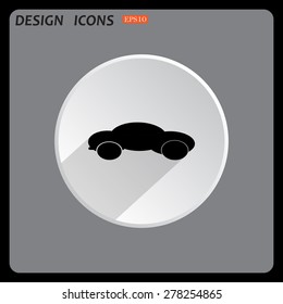 black car. icon. vector design