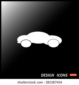 black car. icon. vector design