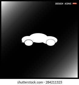 black car. icon. vector design