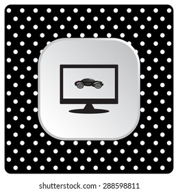 black car. icon. vector design