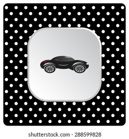 black car. icon. vector design