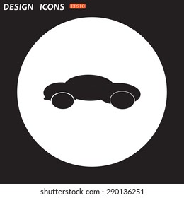 black car. icon. vector design