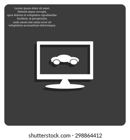 black car. icon. vector design