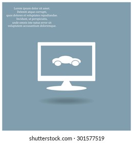 black car. icon. vector design