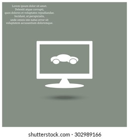 black car. icon. vector design