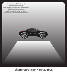 black car. icon. vector design