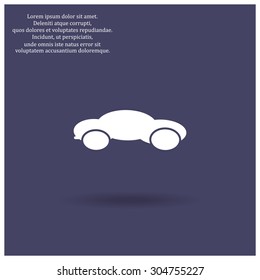 black car. icon. vector design