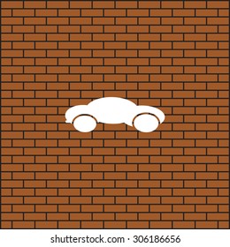 black car. icon. vector design
