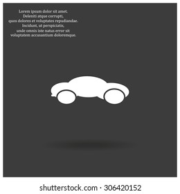 black car. icon. vector design