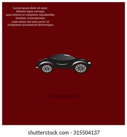 black car. icon. vector design