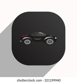 black car. icon. vector design