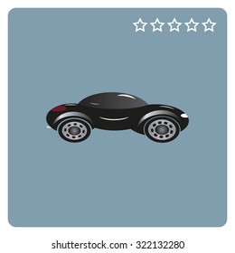 black car. icon. vector design