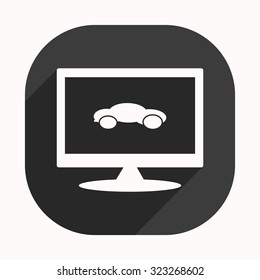 black car. icon. vector design