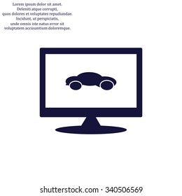 black car. icon. vector design