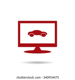 black car. icon. vector design
