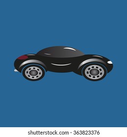 black car. icon. vector design