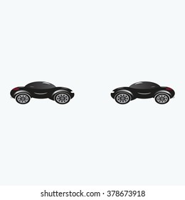 black car. icon. vector design