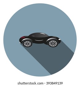 black car. icon. vector design
