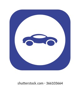 black car icon, vector illustration. Flat design style
