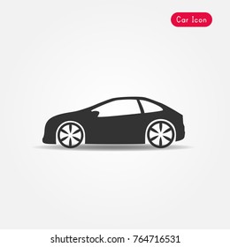 Black car icon vector  illustration.