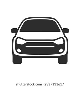 Icono de coche negro. Icono del vector del coche sobre fondo blanco aislado. Signo del vehículo. Ilustración vectorial. EPS10
