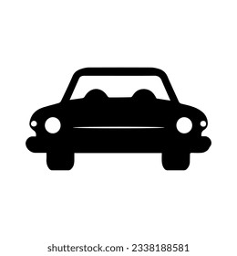 Schwarzes Auto Symbol. AutoVektorsymbol auf einzeln weißem Hintergrund. Fahrzeugzeichen. Vektorgrafik. EPS10