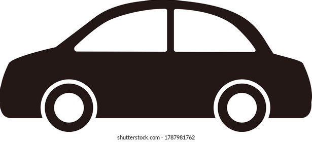 A black car isolated vector illustration