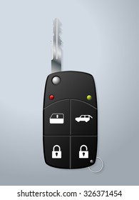 Schwarzer Autoschlüssel mit entfernten Sicherheitsfunktionen 
