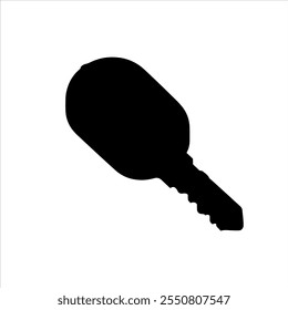 Black car key silhouette vector illustration on white background