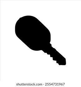 Black  Car key silhouette vector illustration on white background