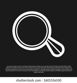 Black Car mirror icon isolated on black background.  Vector Illustration