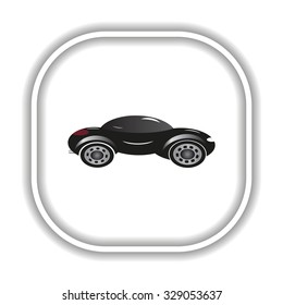 black car.  Modern design flat style icon