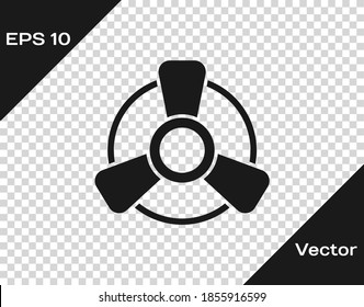 Black Car motor ventilator icon isolated on transparent background. Vector.