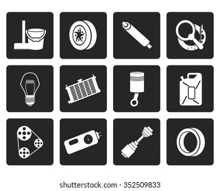 Black Car Parts and Services icons - Vector Icon Set 2