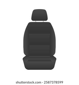 Black Car Seat. Car Interior. Vector Illustration.